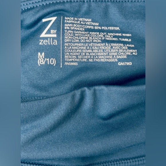 Z by Zella - Girls Navy(Denim) High Waist Biker Shirts, Side Pockets M(8… - Picture 6 of 6